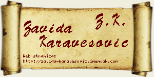 Zavida Karavesović vizit kartica